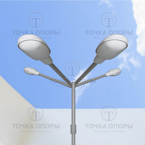 К4-2,0-1,0-/90-Ф4 четырехрожковый консольный кронштейн